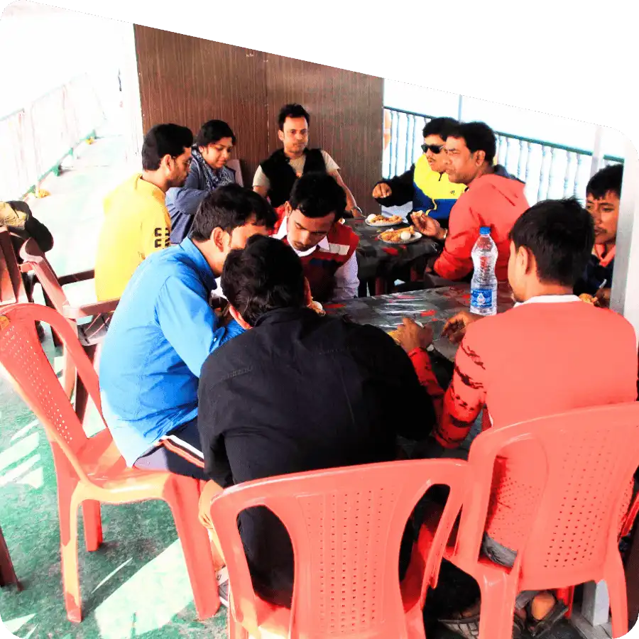 Visitors enjoying Sundarban wildlife exploration