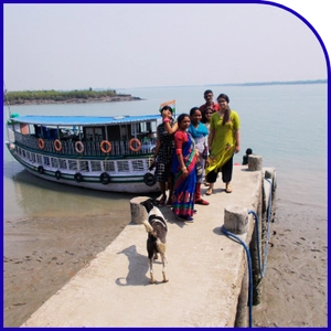 Three Days Sundarban Tour boat entering mangrove forest creek